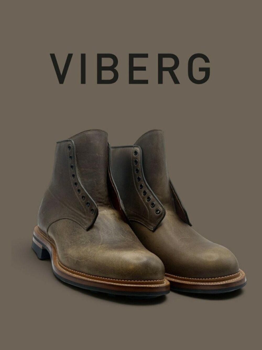 Viberg Navvy Boot Viberg Size 8.5E Horween Charcoal Cypress New Unworn